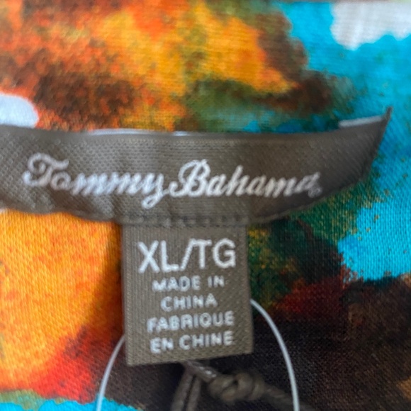 Tommy Bahama Multi-Colored Linen Blouse Size XL - Picture 3 of 7